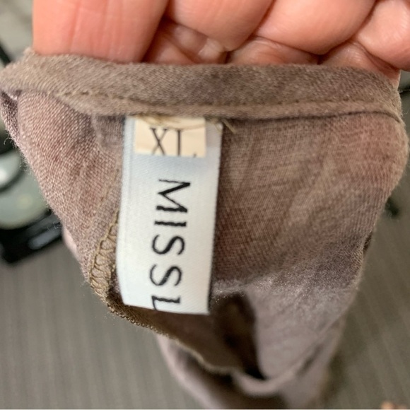 MISSLOOK Tan Brown Flowy Tank Dress Lagen Look Artsy Boho Ruffle  XL (real M/L) - Picture 7 of 12